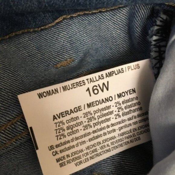 Gloria Vanderbilt Amanda Denim Blue Jeans Size 16W Average NWT - Picture 10 of 10